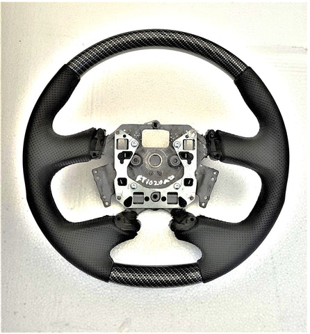 Steering Wheel FORD refurbished perforated leather + grey carbon fibre