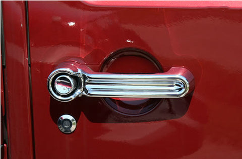 Door Handle Covers to suit Jeep Wrangler 3 door 2007-2017 - Chrome 