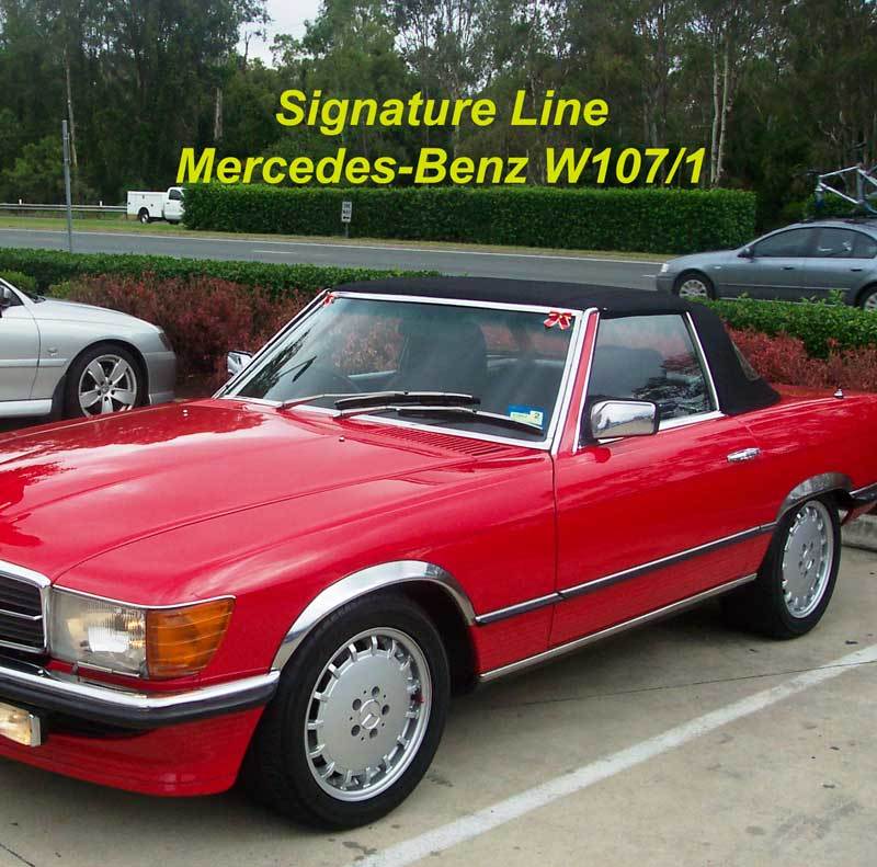 W107 Rocker Wheel Arch Moulds Chrome to suit Mercedes Benz W107/1 SL/SLC (short ...