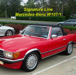 Wheel Arch Moulds to suit Mercedes Benz W107/1  SL/SLC  (short - rear eyebrow shape) 1971-1989